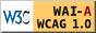Icono de conformidad con el Nivel A,  de las Directrices de Accesibilidad para el Contenido Web 1.0 del W3C-WAI